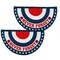 38 1/2" x 21" Patriotic Memorial Day Never Forget Poppies Cotton Bunting